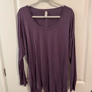 Marika Purple Long Sleeve Relaxed Blouse